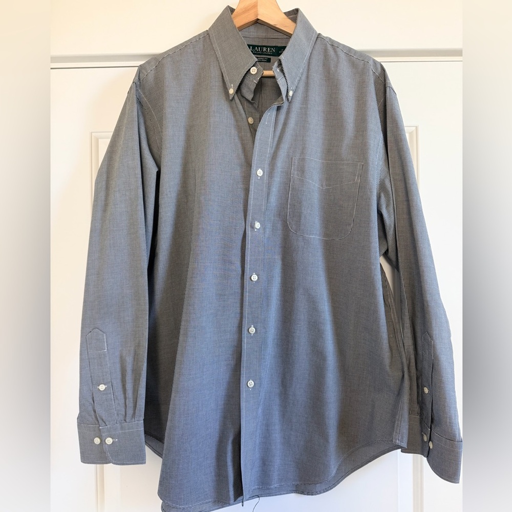 Men's Classic Black and White Checkered Button-Down Shirt